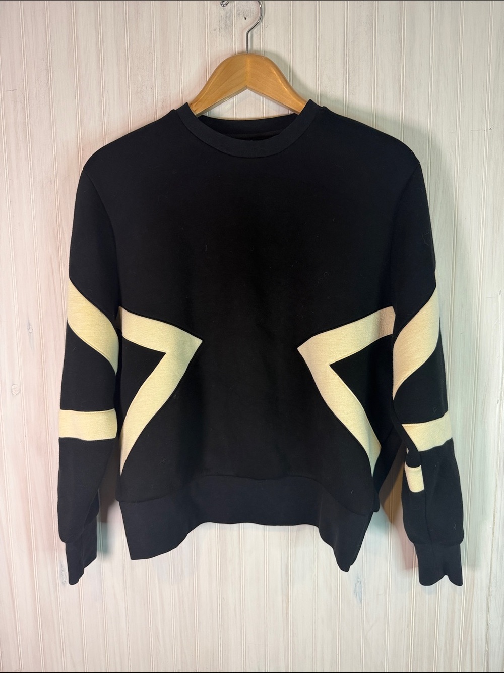 NEIL BARRETT SWEATSHIRT CONTRAST CHEVRON MEDIUM